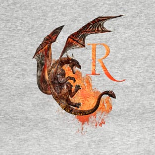 Drachen Buchstabe R T-Shirt